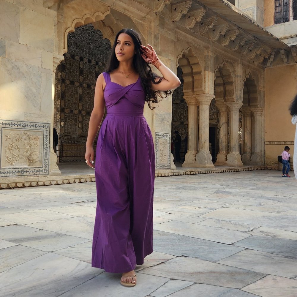 Urban revivo jumpsuit purple
